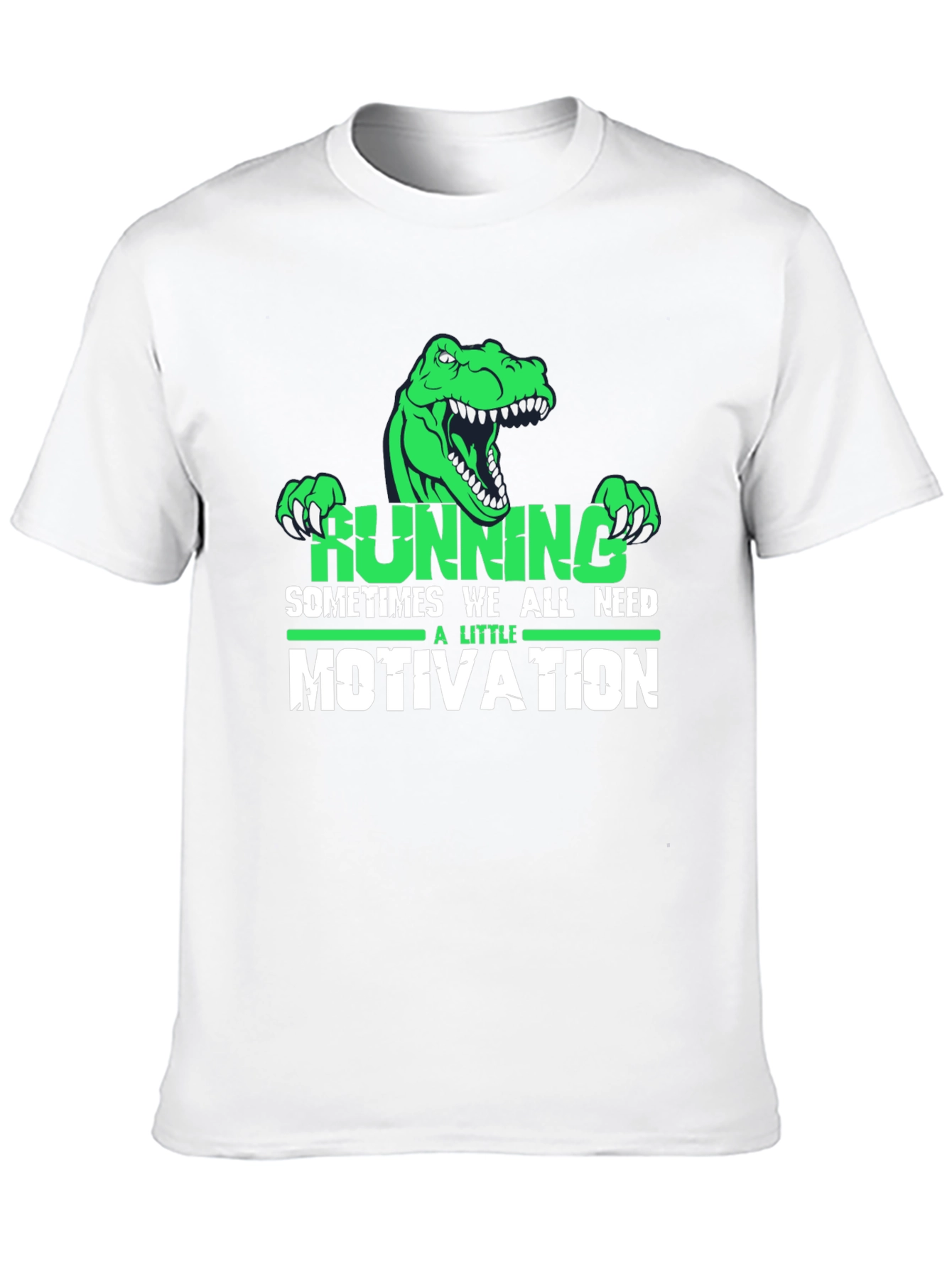 Running Motivation T-Shirt - Dinosaur Design