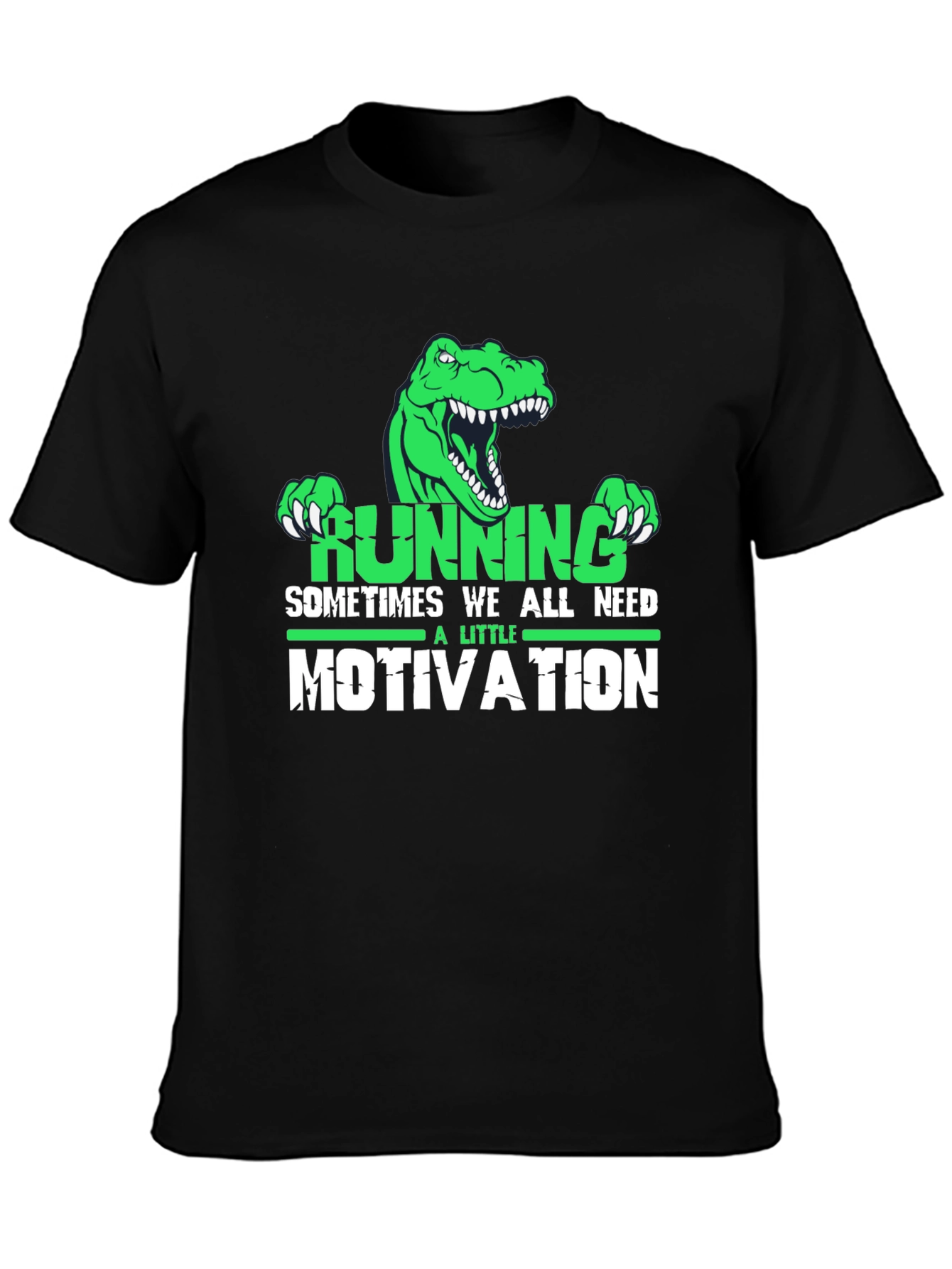 Running Motivation T-Shirt - Dinosaur Design
