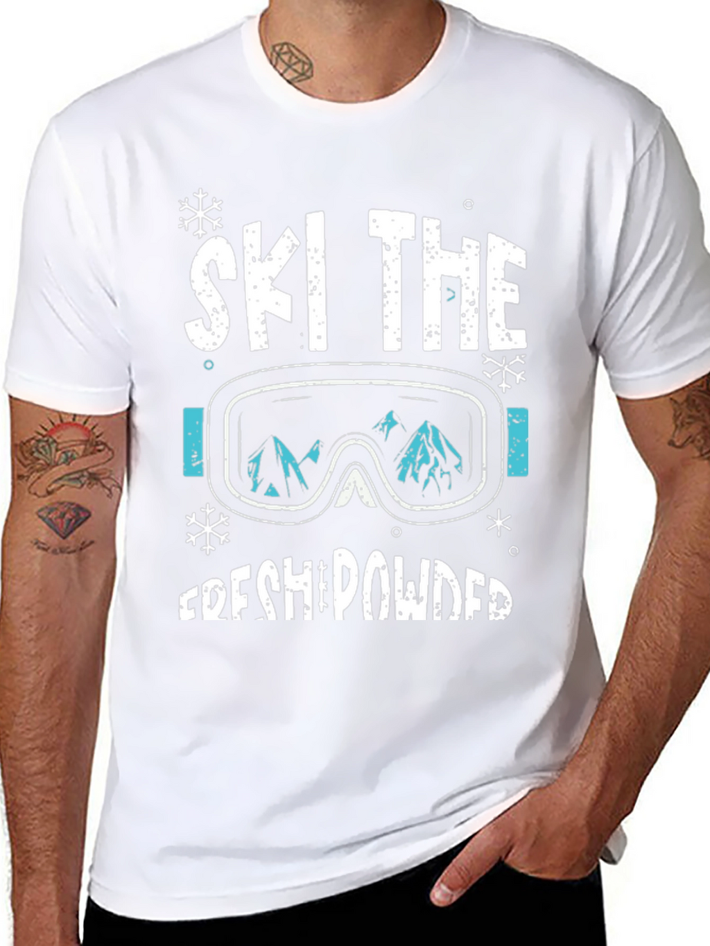 Ski The Fresh Powder Graphic Tee