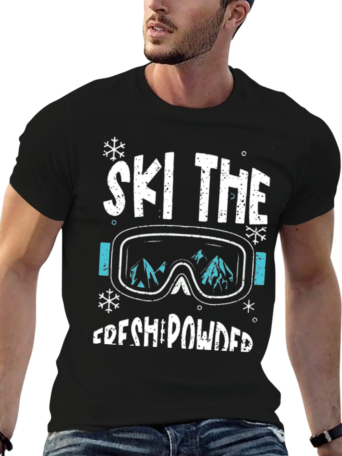 Ski The Fresh Powder Graphic Tee