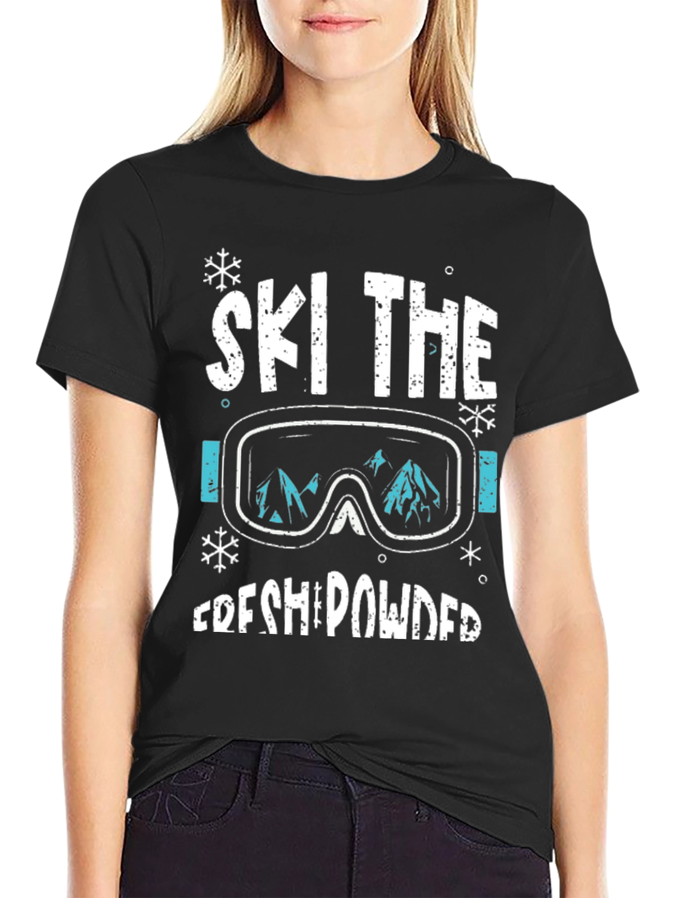 Ski The Fresh Powder Graphic Tee