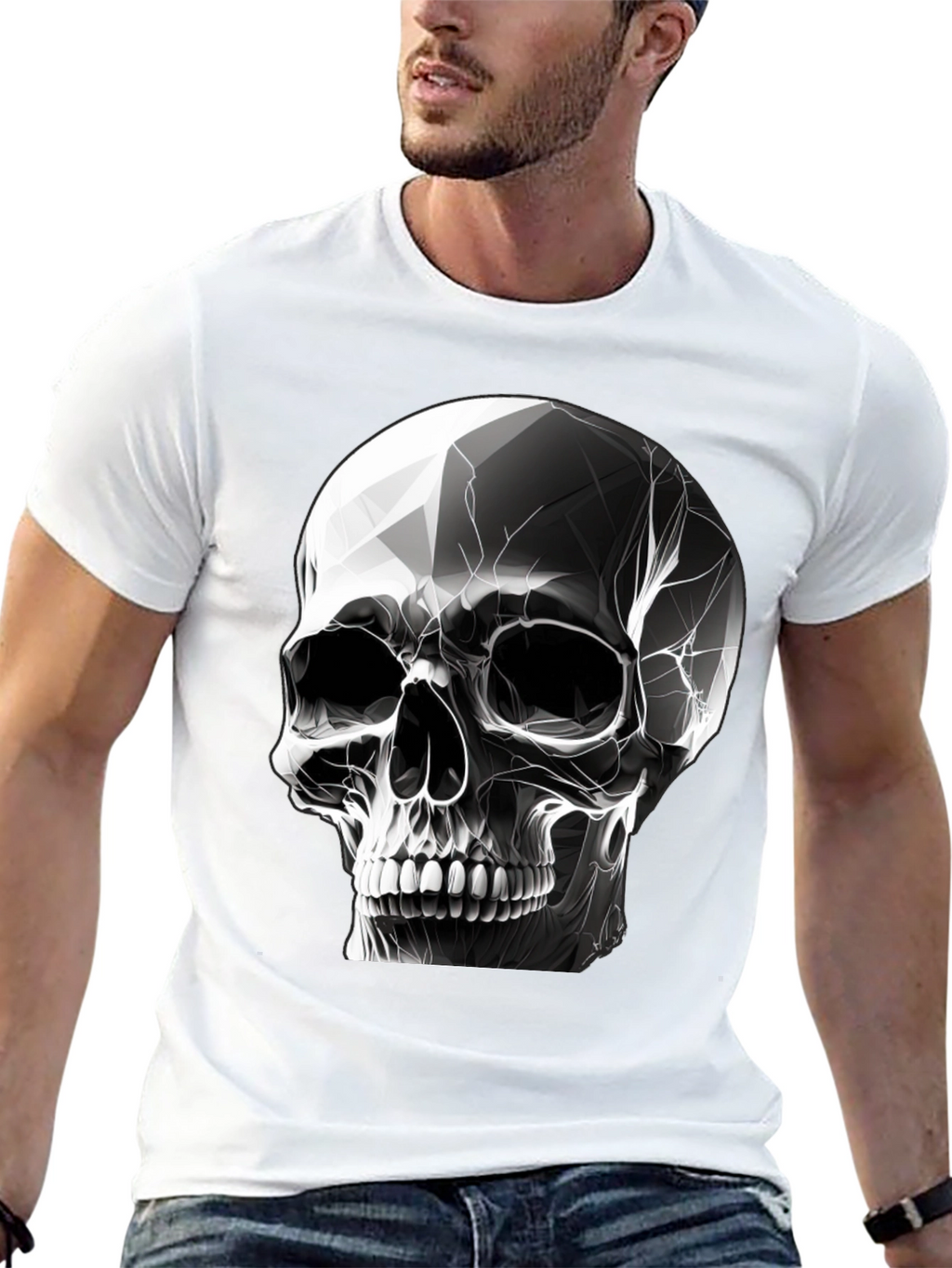 Skull Graphic Black T-Shirt - Stylish & Edgy