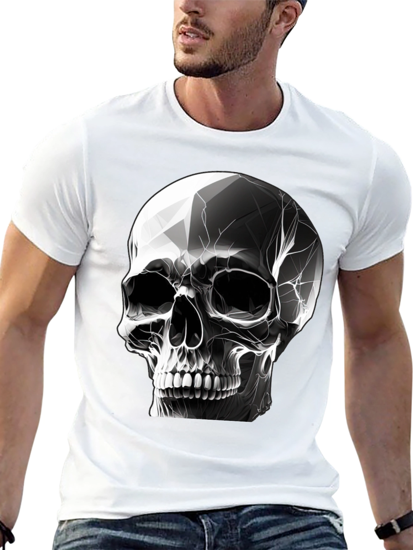 Skull Graphic Black T-Shirt - Stylish & Edgy