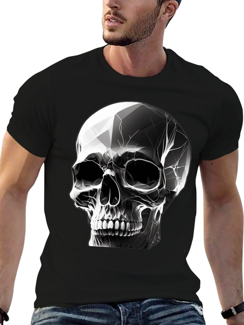 Skull Graphic Black T-Shirt - Stylish & Edgy