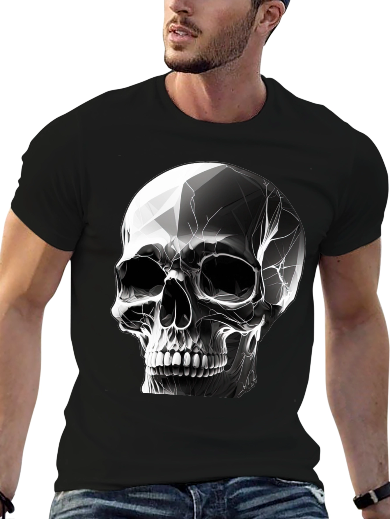 Skull Graphic Black T-Shirt - Stylish & Edgy