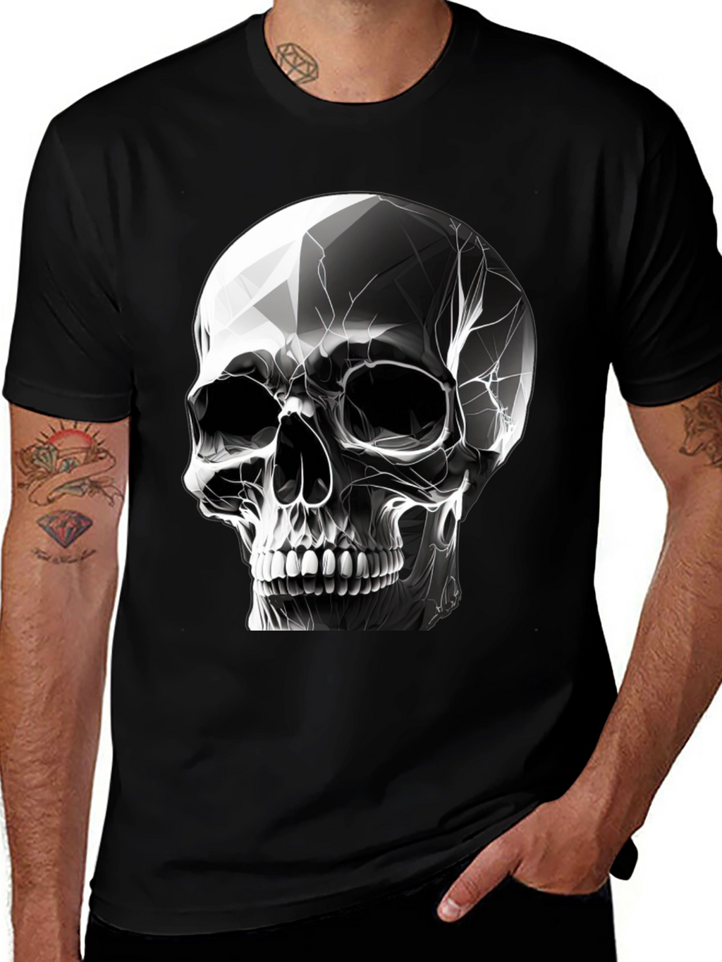 Skull Graphic Black T-Shirt - Stylish & Edgy