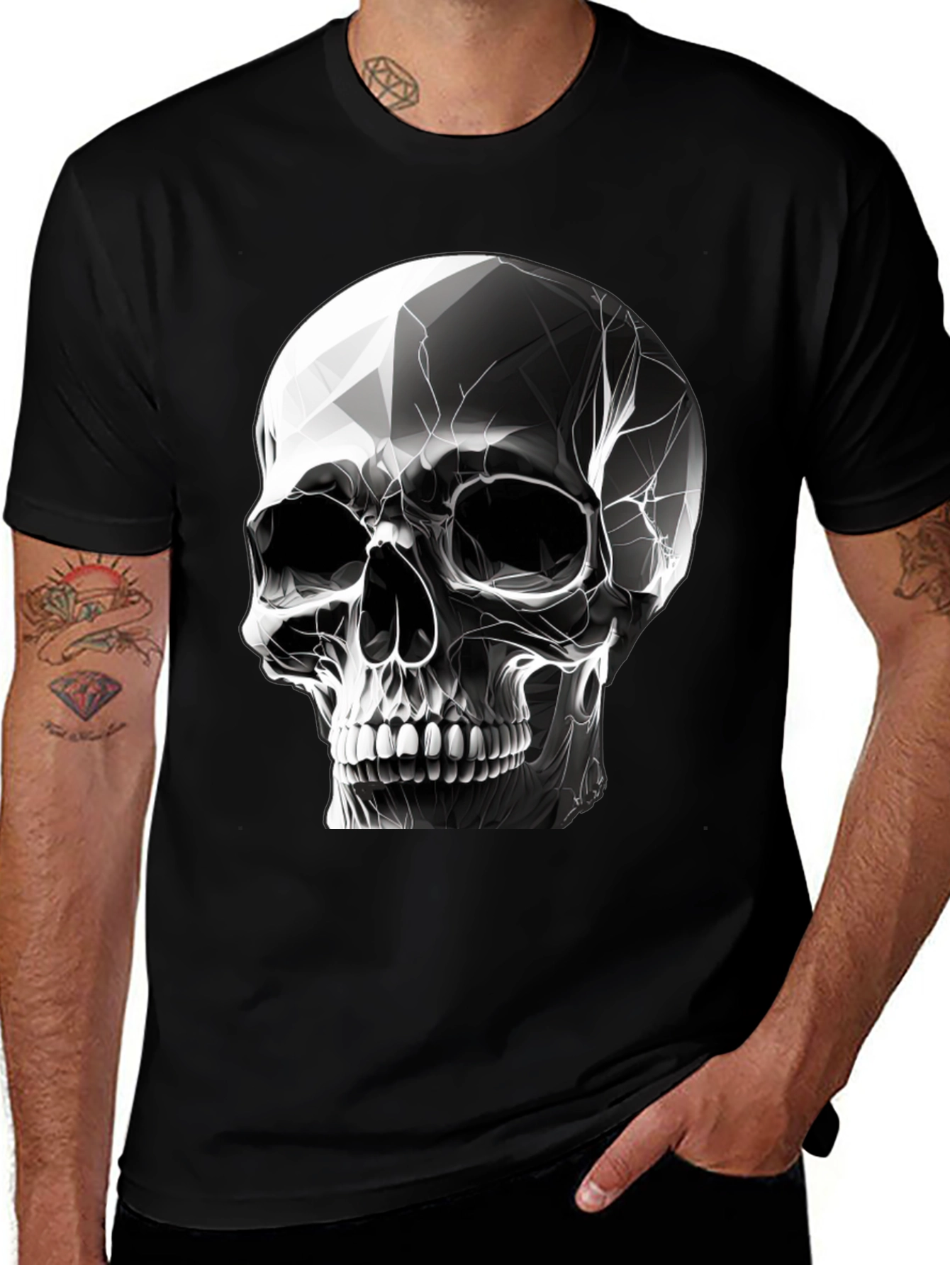 Skull Graphic Black T-Shirt - Stylish & Edgy