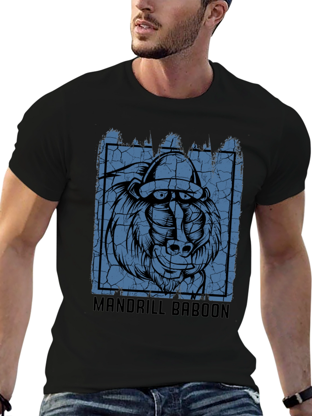 Mandrill Baboon Graphic Print Tee