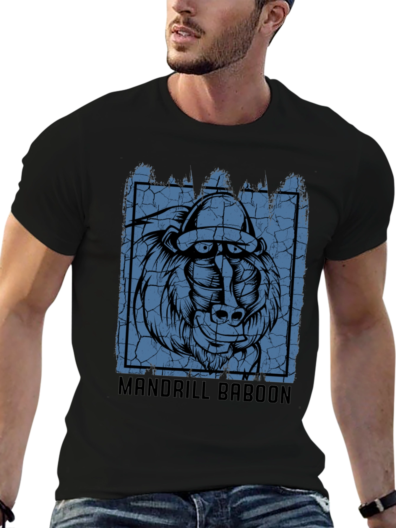 Mandrill Baboon Graphic Print Tee