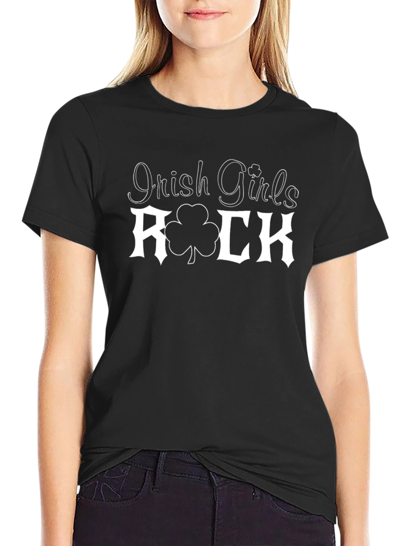 Irish Girls Rock T-Shirt Shamrock St. Patricks Day