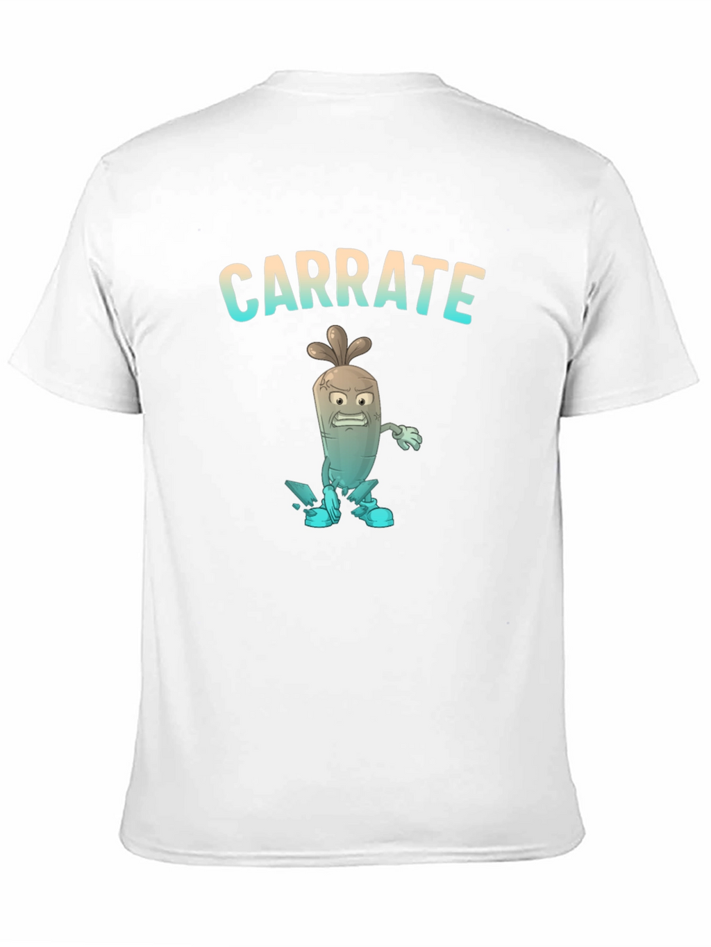 Carrate T-Shirt: Cartoon Carrot Karate Pun Tee