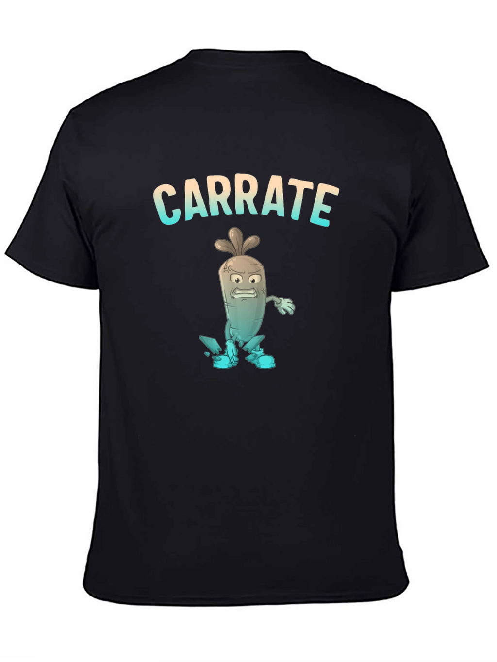 Carrate T-Shirt: Cartoon Carrot Karate Pun Tee