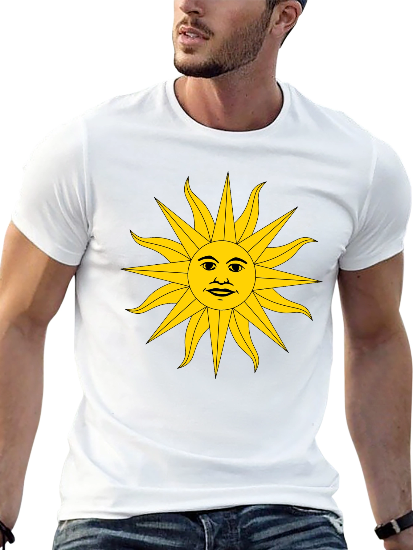 Sun Graphic Black T-Shirt - Unique Design