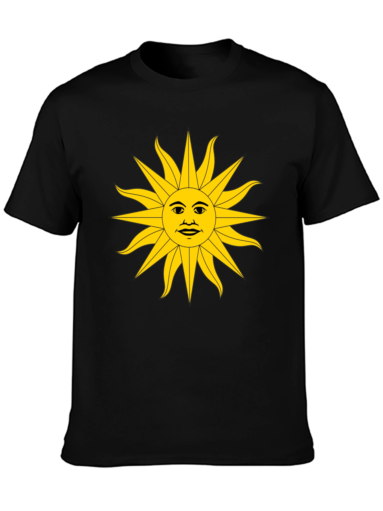Sun Graphic Black T-Shirt - Unique Design