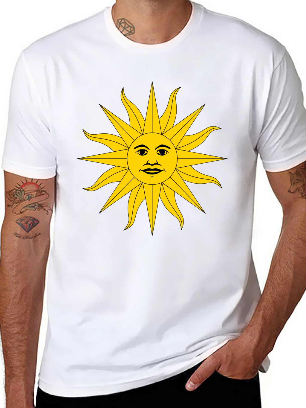 Sun Graphic Black T-Shirt - Unique Design