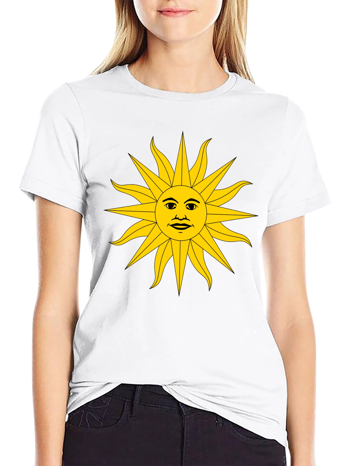 Sun Graphic Black T-Shirt - Unique Design