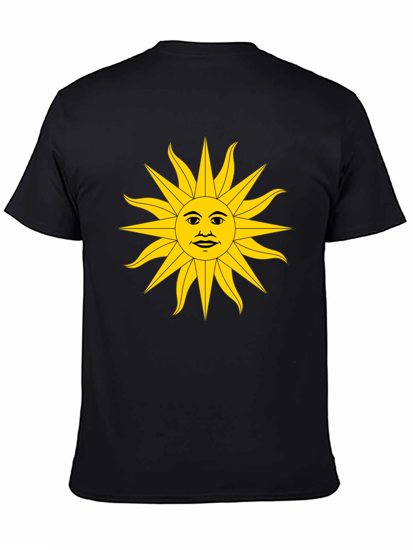 Sun Graphic Black T-Shirt - Unique Design