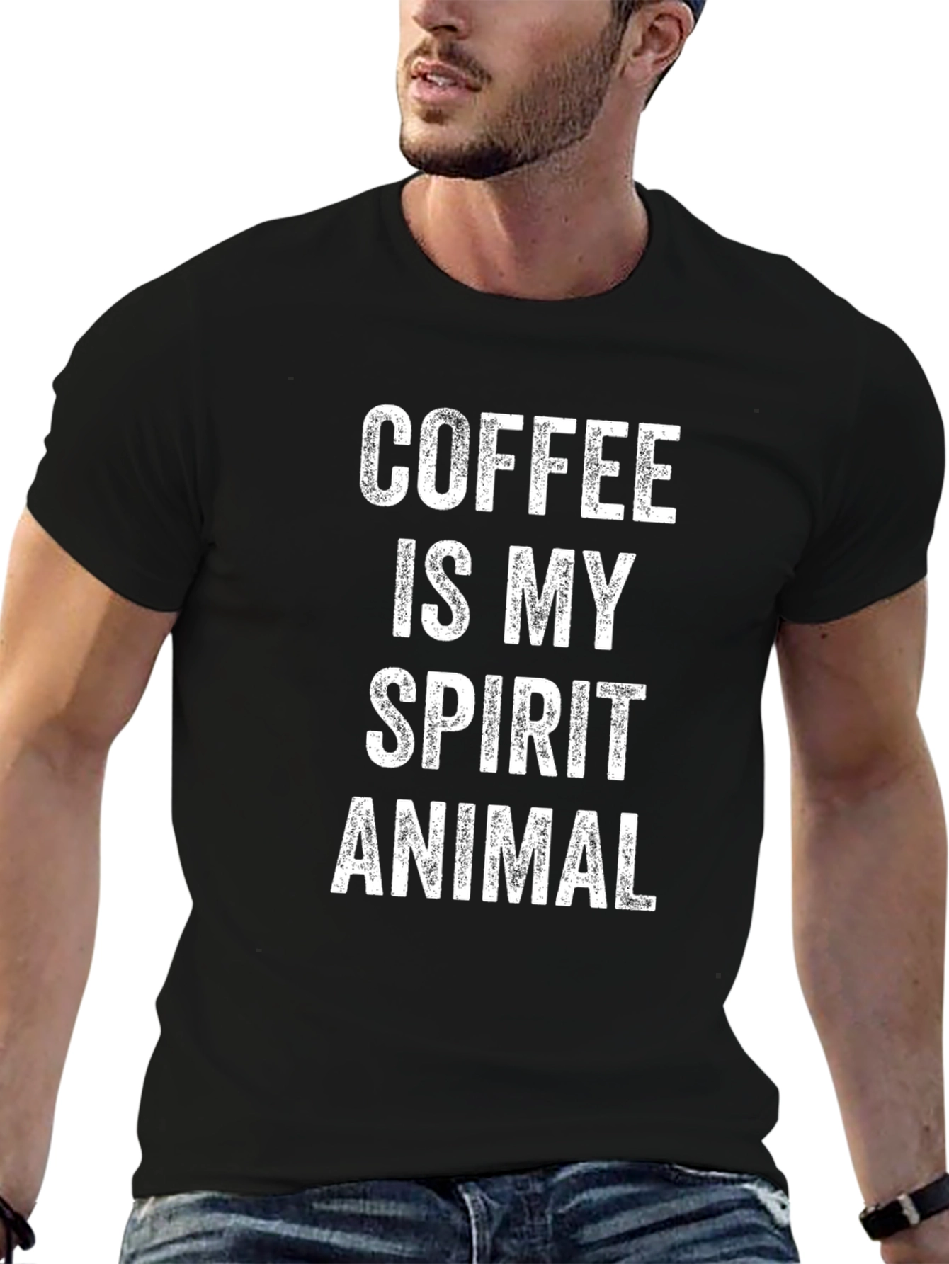 Coffee Is My Spirit Animal T-Shirt - Black