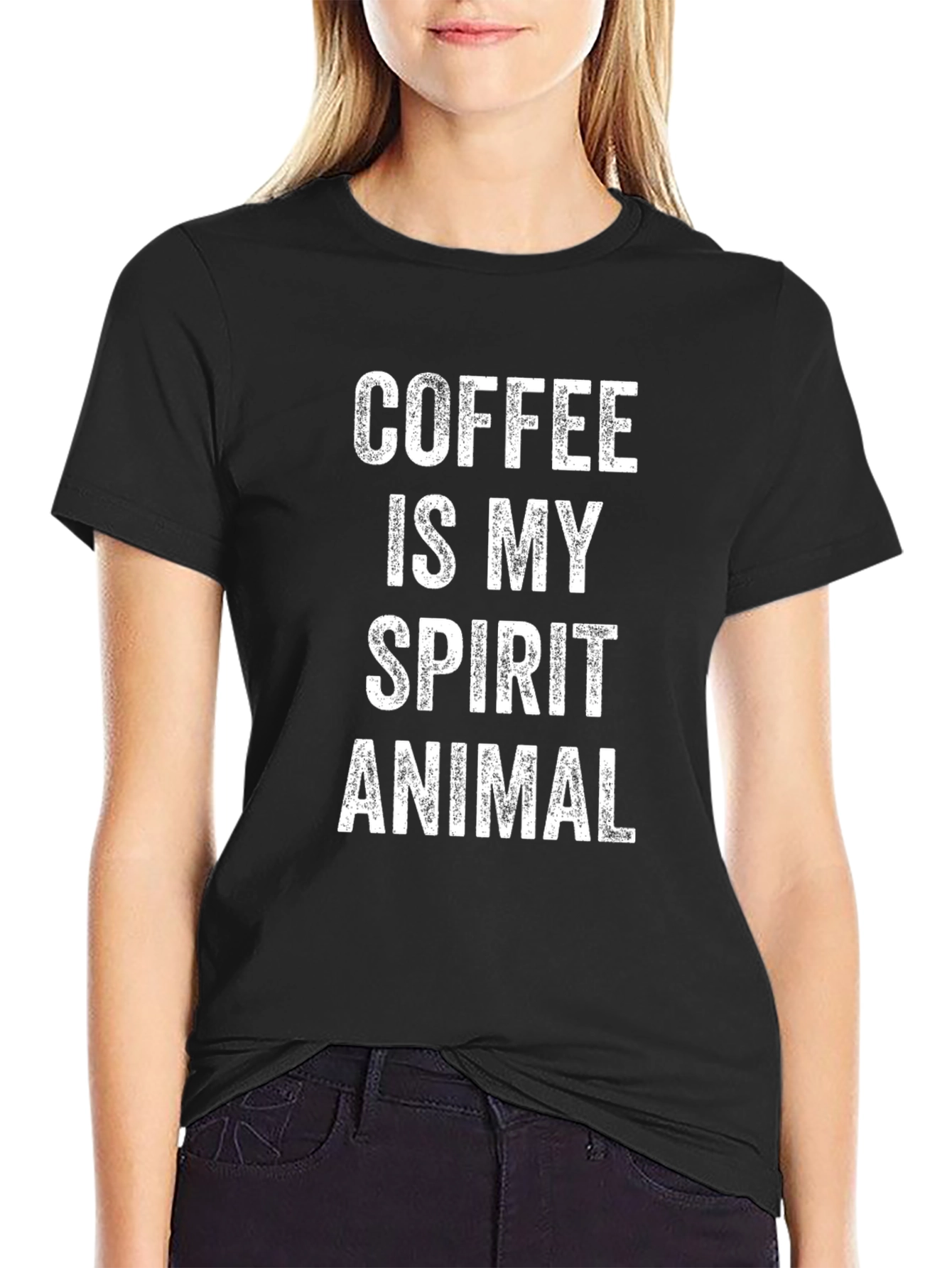 Coffee Is My Spirit Animal T-Shirt - Black