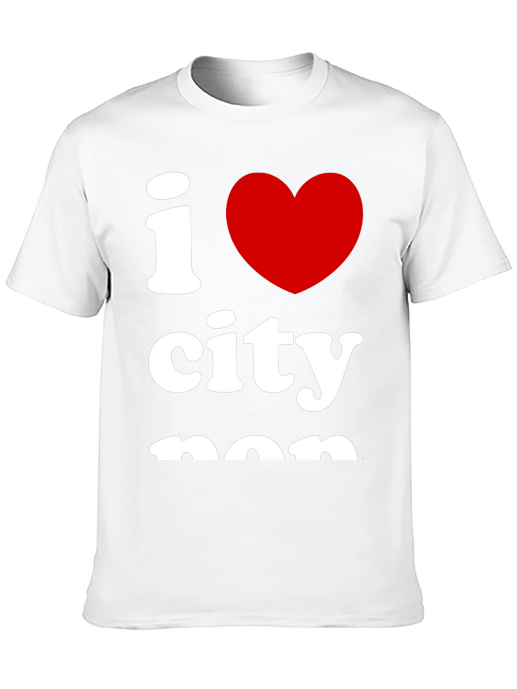 I Love City Tee - Black Cotton Graphic T-Shirt