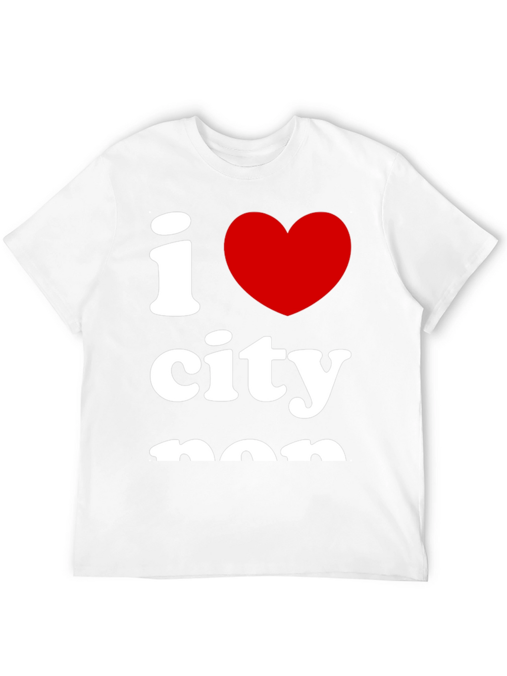 I Love City Tee - Black Cotton Graphic T-Shirt