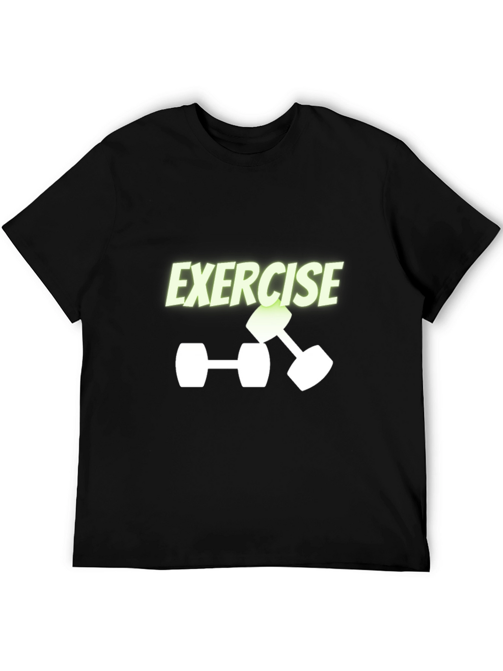 Exercise Dumbbell Graphic Tee - Black
