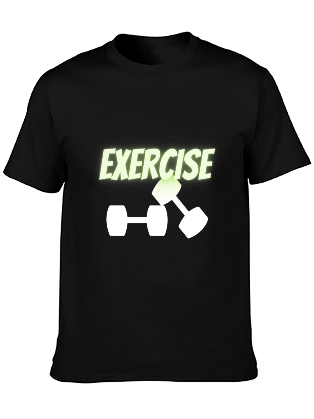 Exercise Dumbbell Graphic Tee - Black