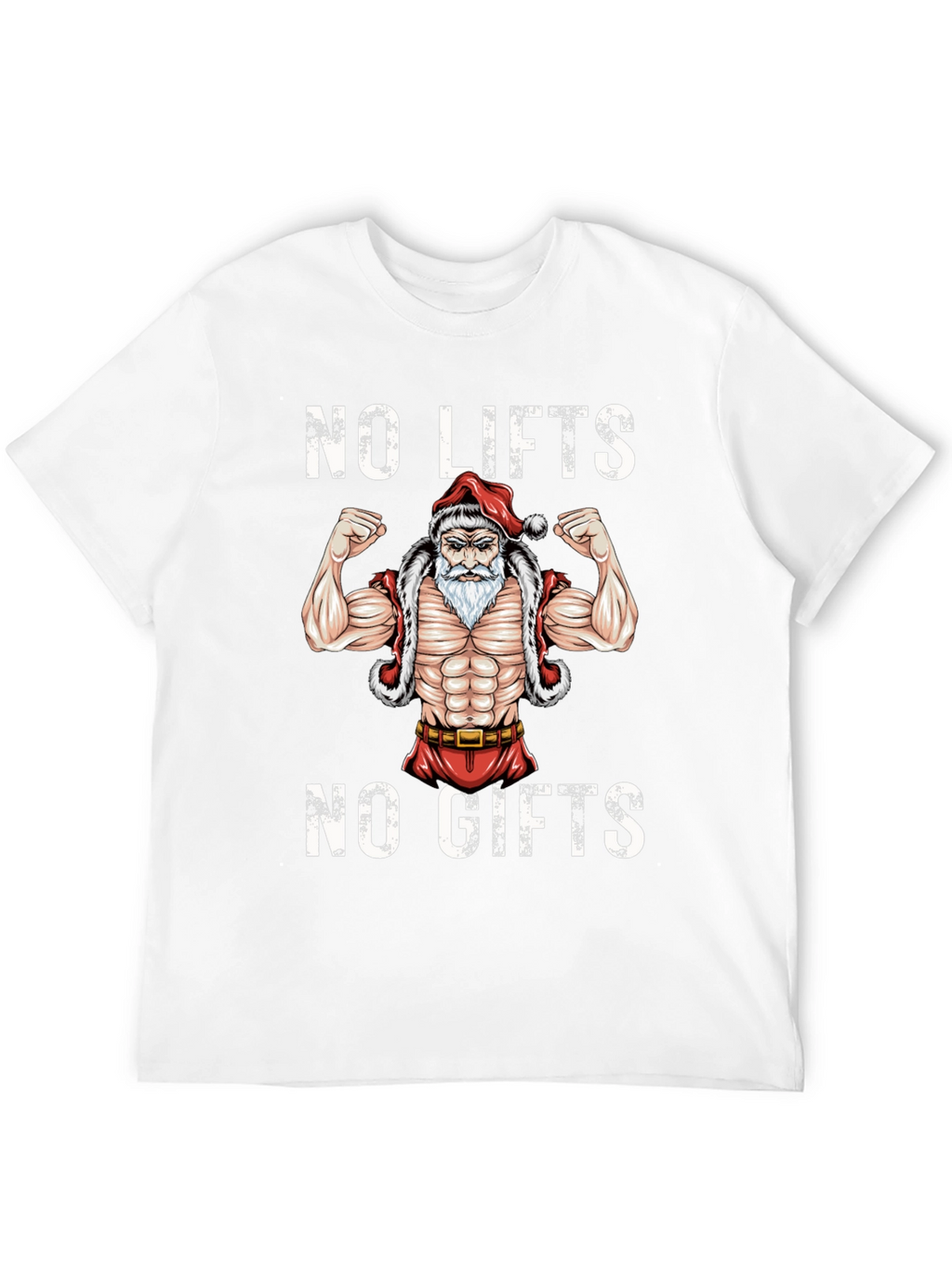 Funny Santa Muscle Gym Workout T-Shirt