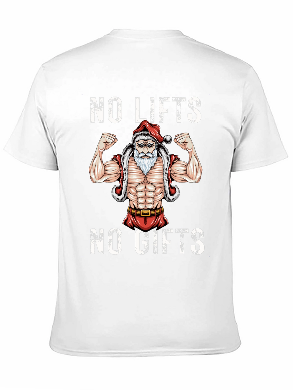 Funny Santa Muscle Gym Workout T-Shirt
