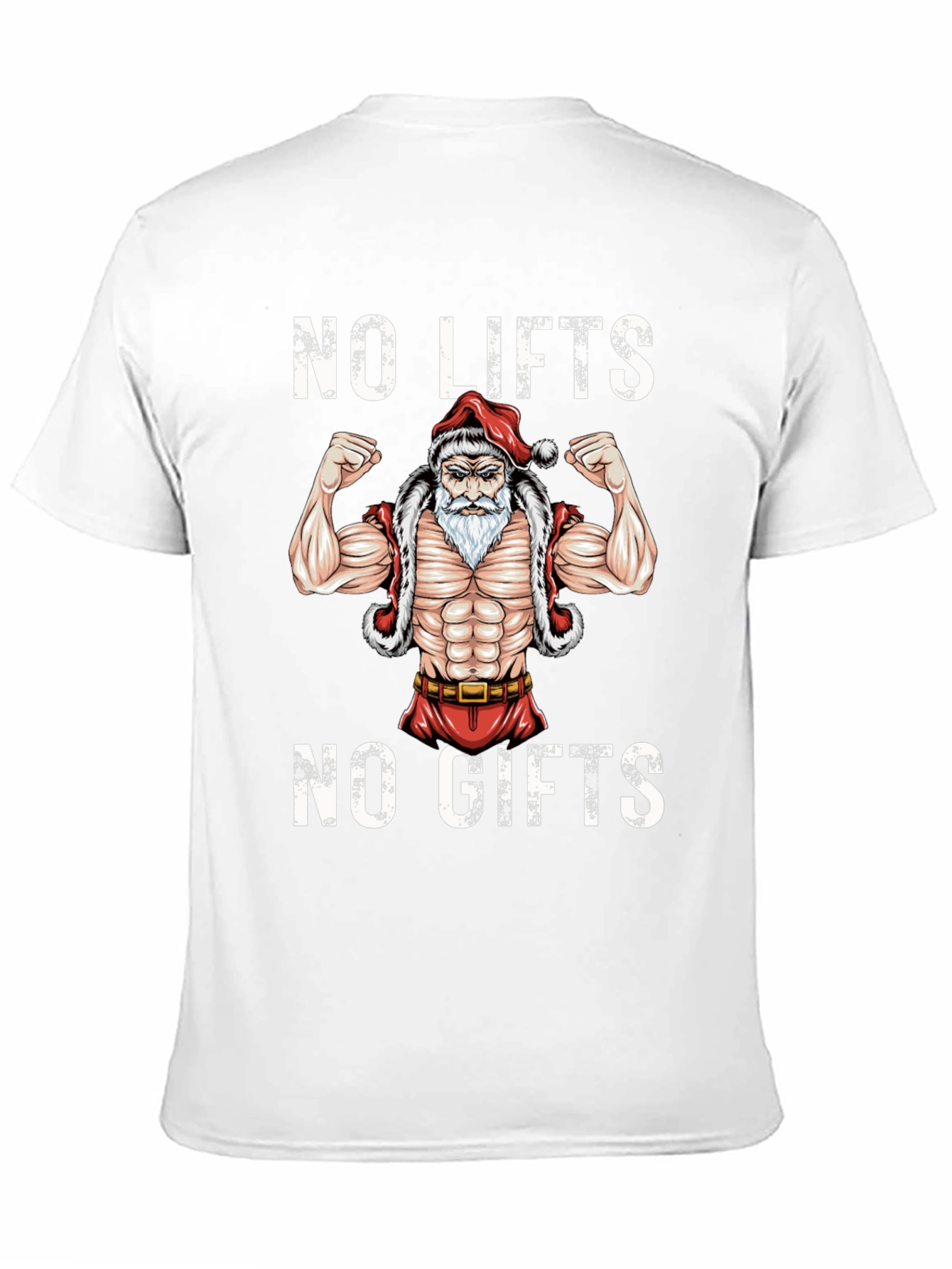 Funny Santa Muscle Gym Workout T-Shirt