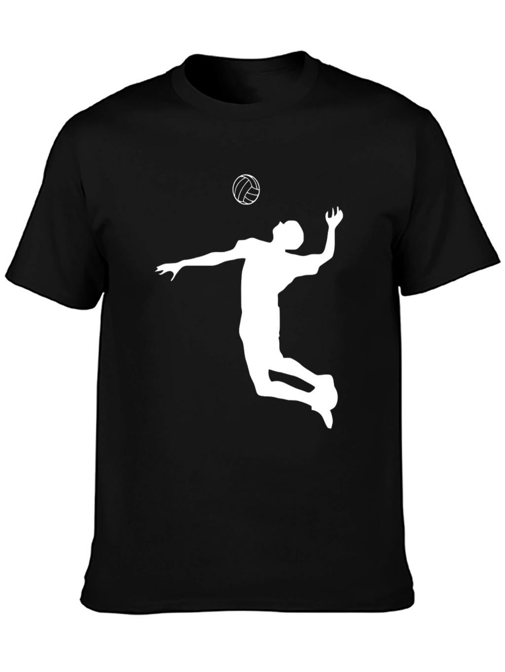 Volleyball Player Graphic Tee - Black
