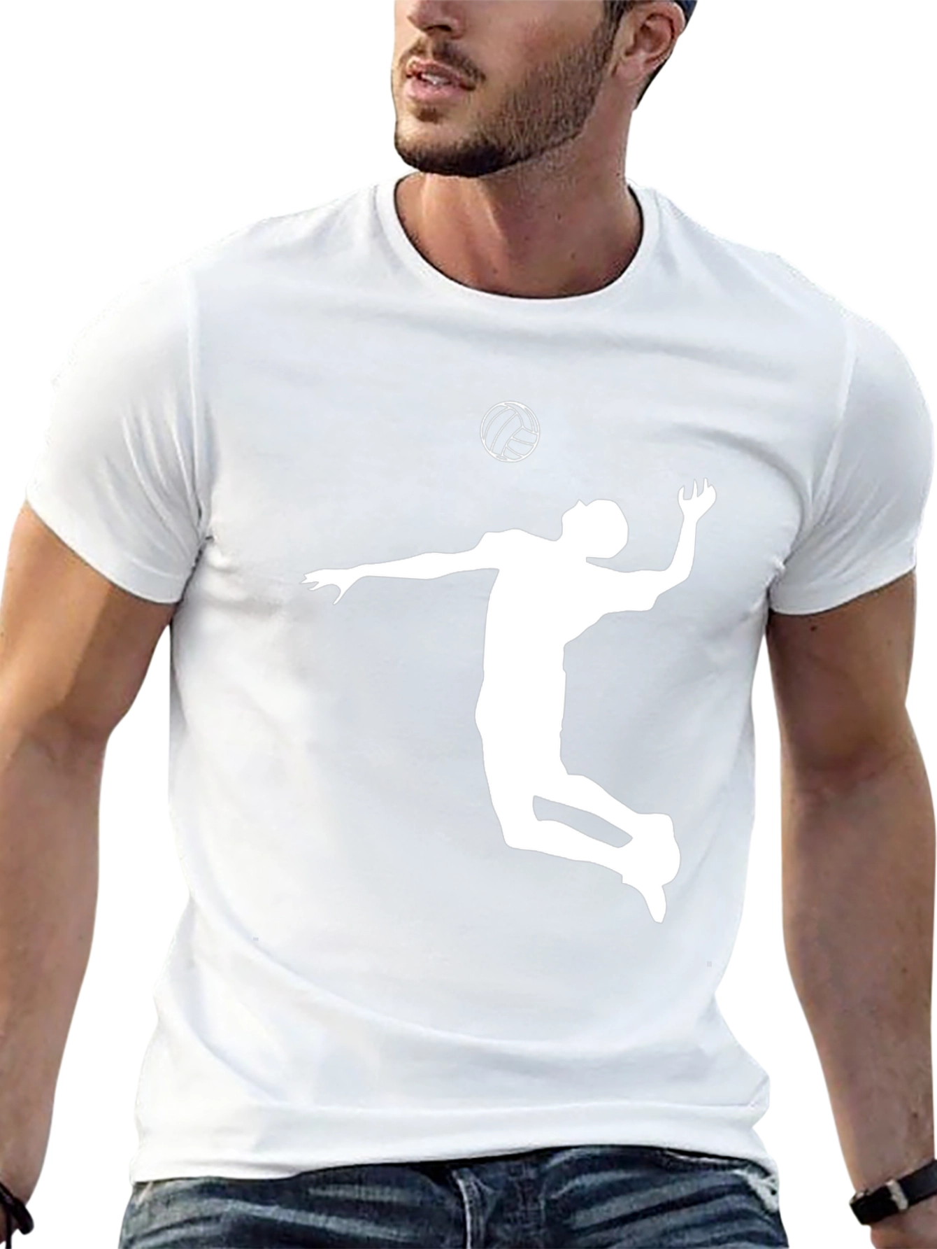 Volleyball Player Graphic Tee - Black