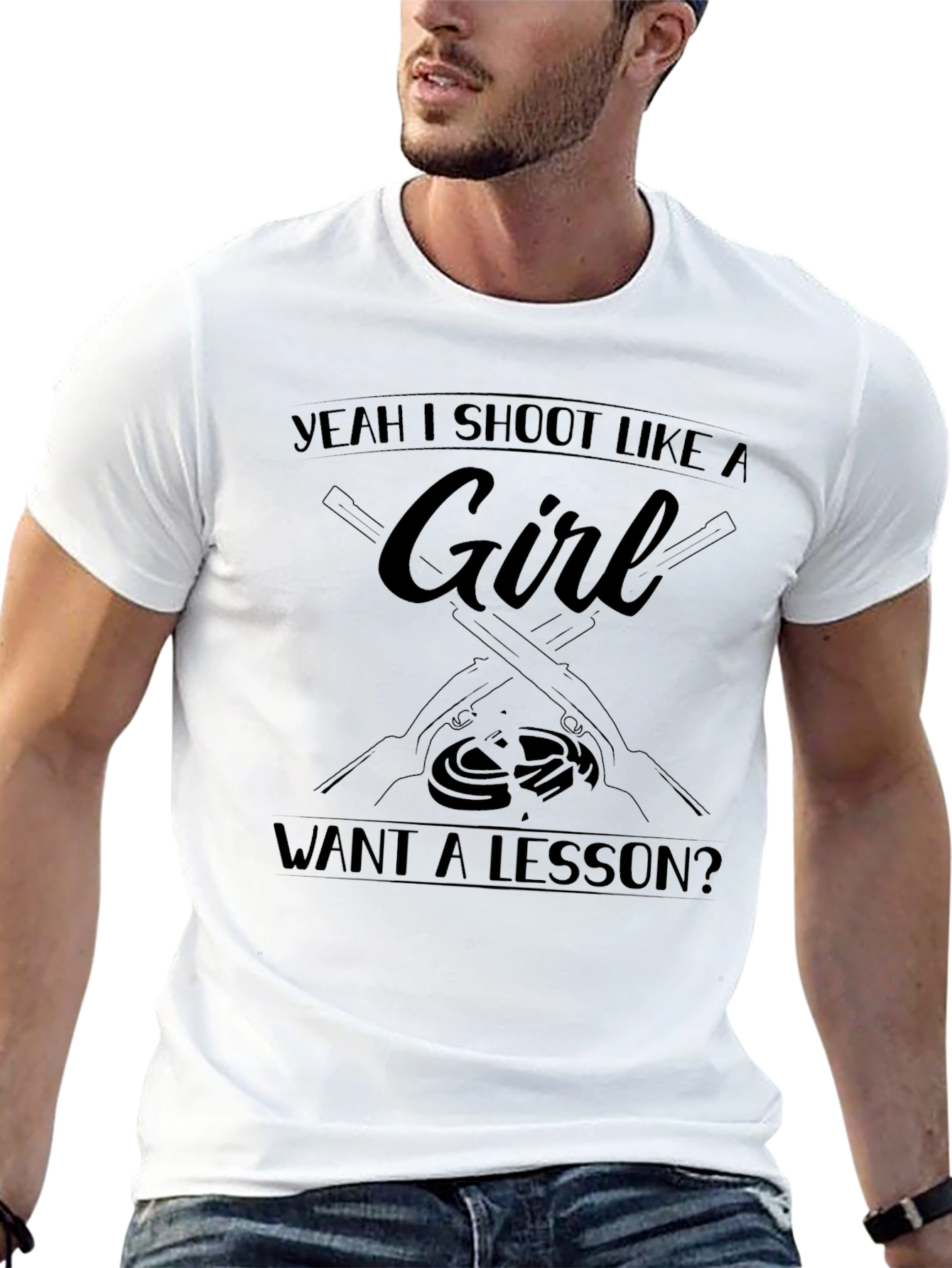 Yeah I Shoot Like a Girl Funny T-Shirt