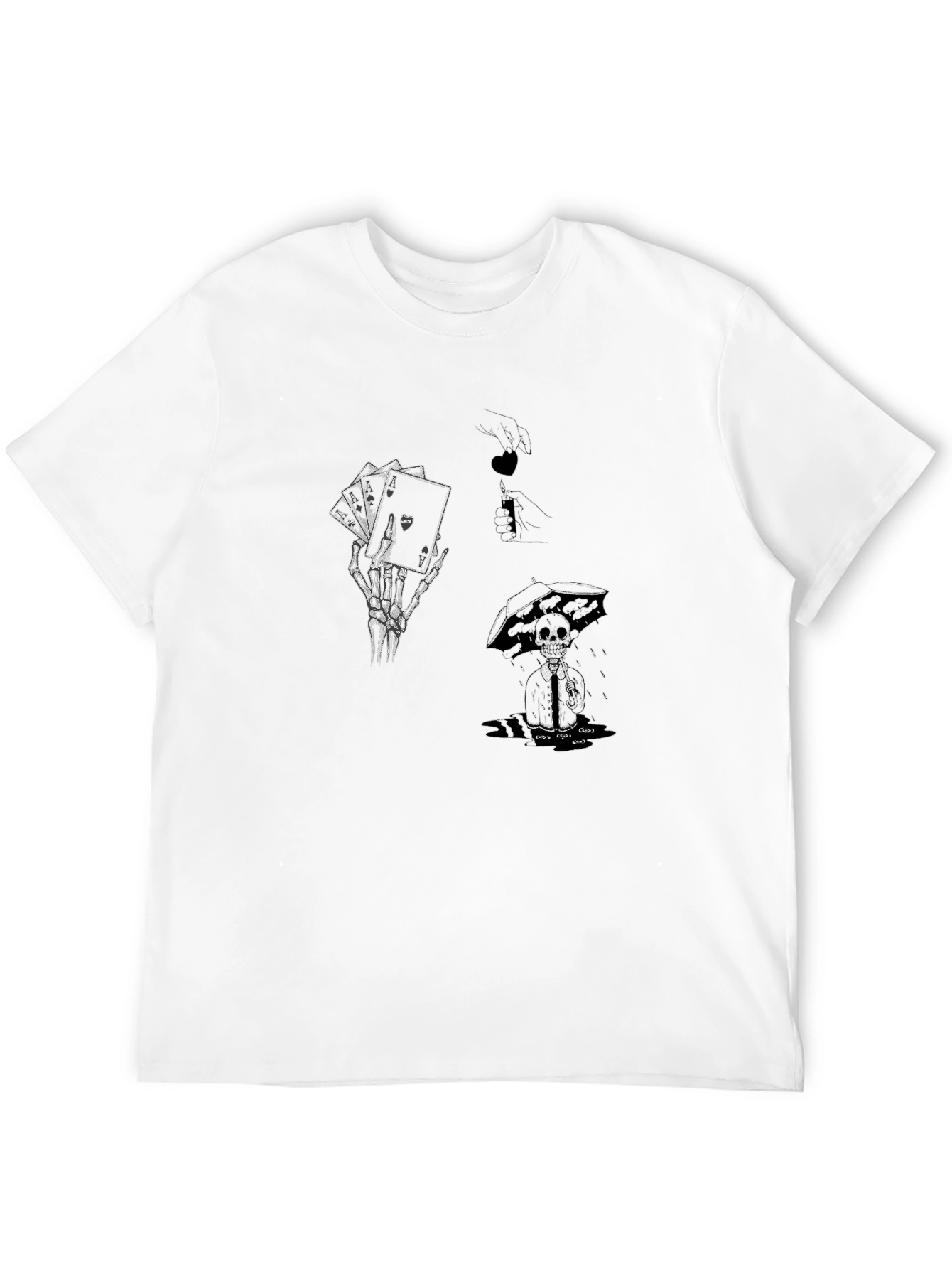 Graphic Tee - Skeleton Hand & Cards