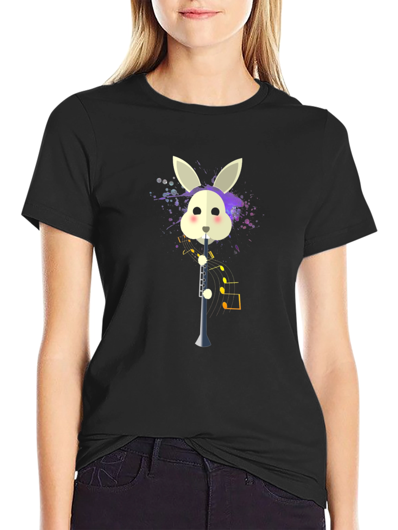 Musical Rabbit Unisex T-Shirt