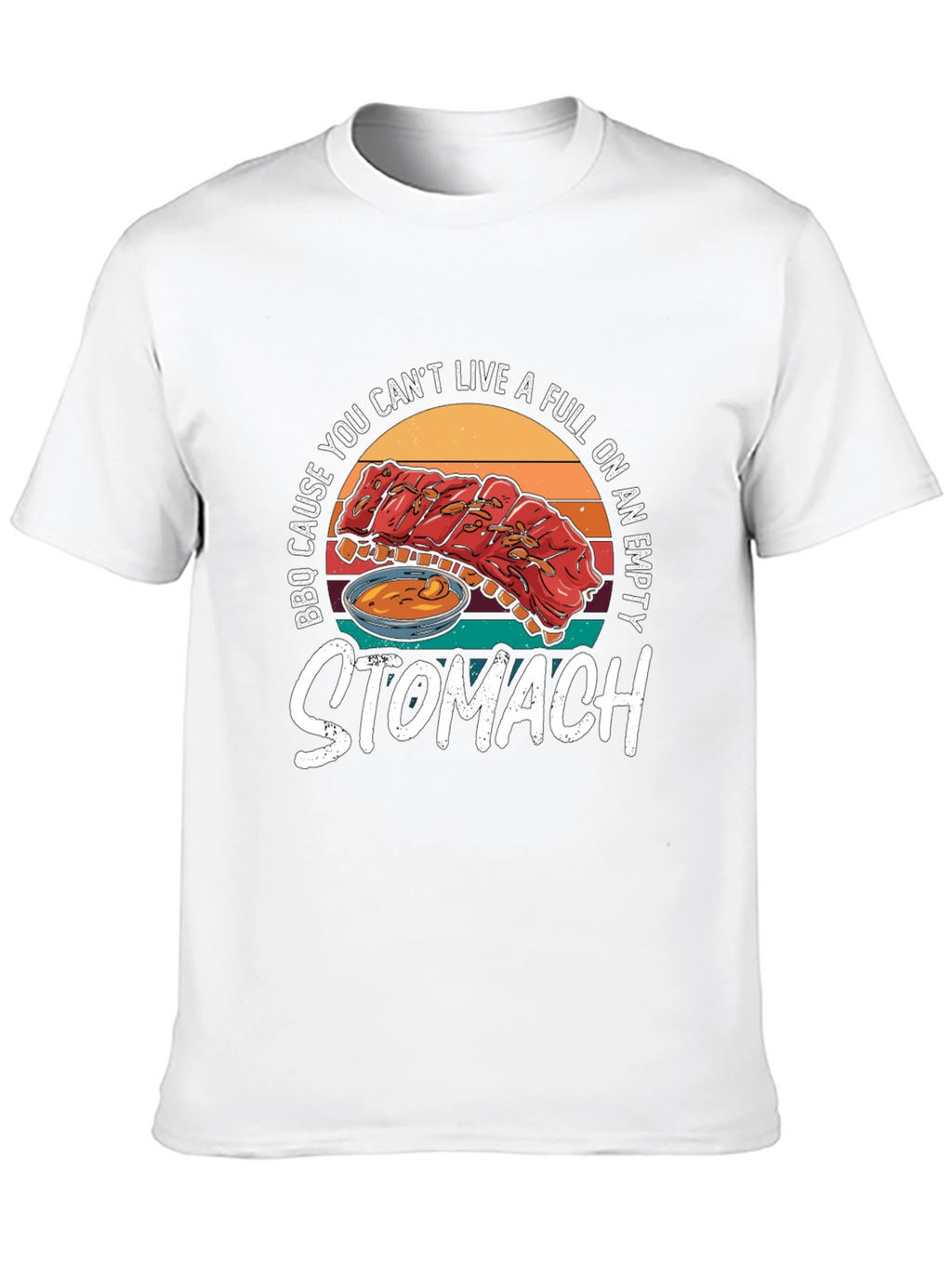 BBQ Ribs Graphic T-Shirt - Full Stomach Club