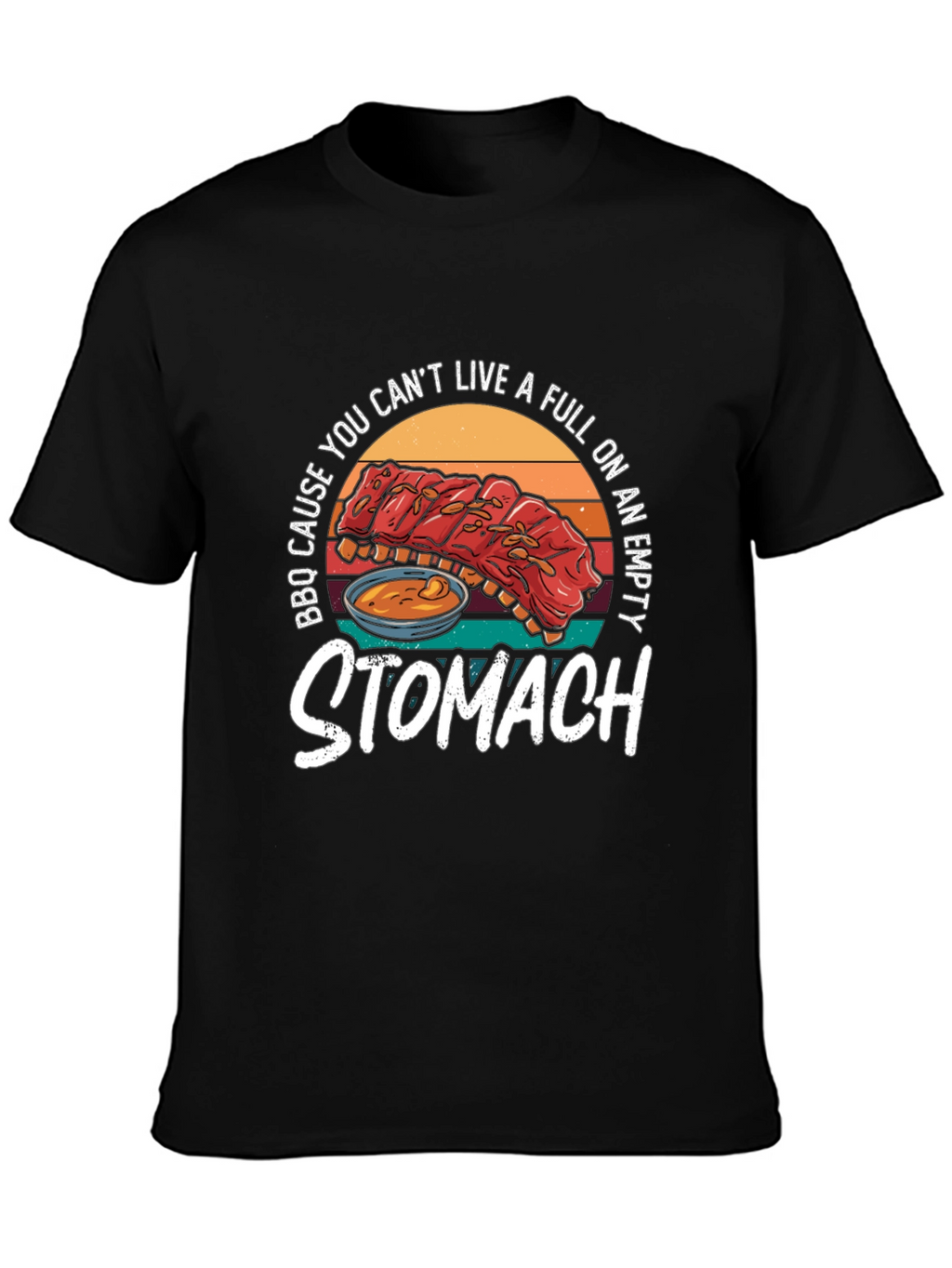 BBQ Ribs Graphic T-Shirt - Full Stomach Club