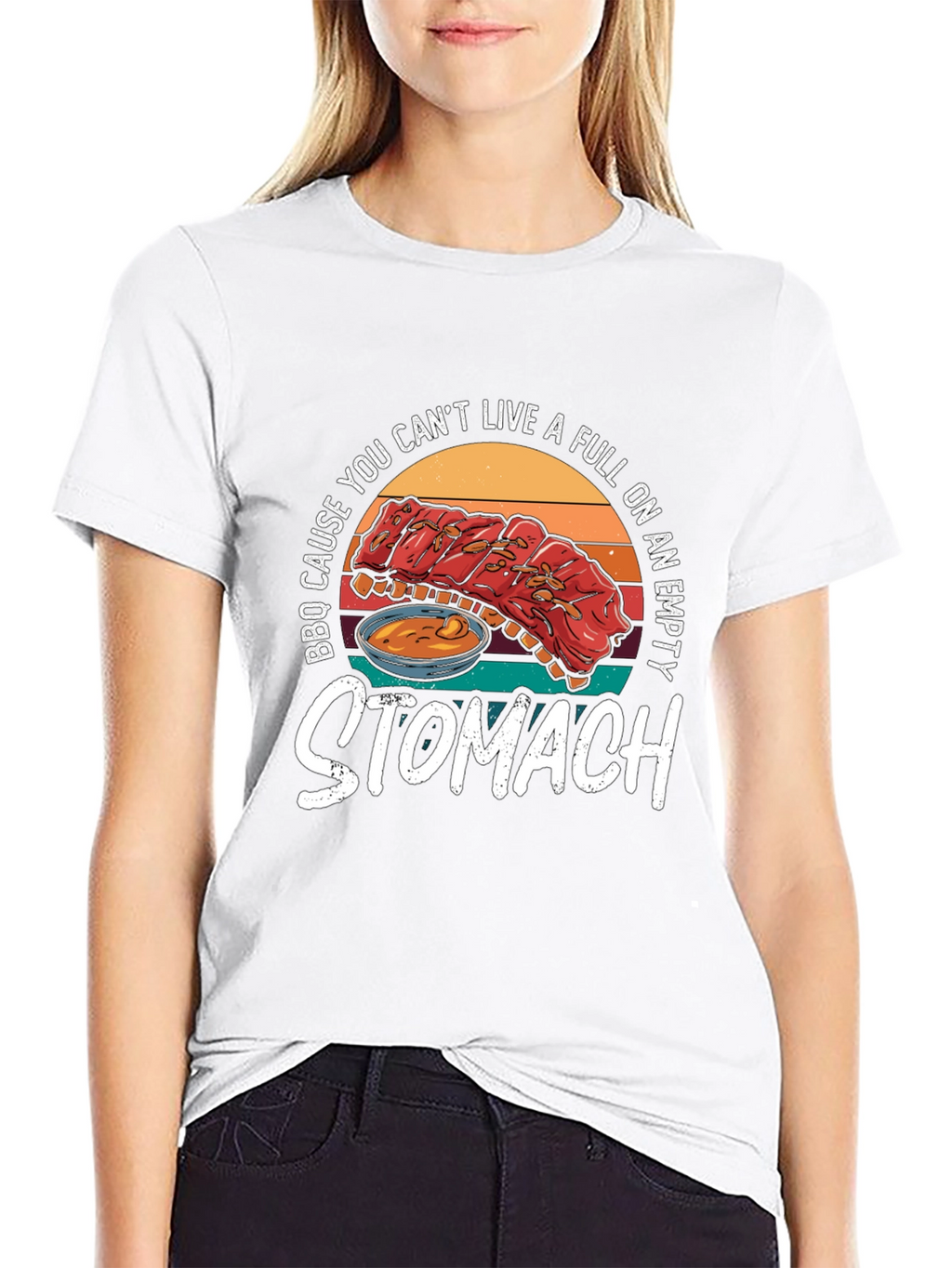 BBQ Ribs Graphic T-Shirt - Full Stomach Club