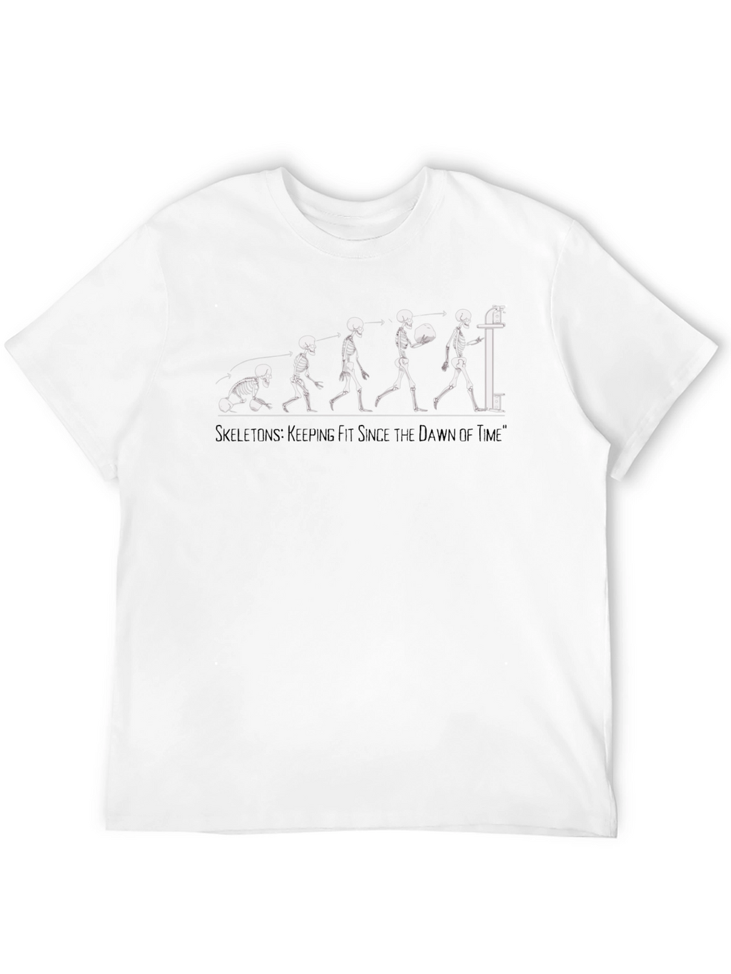 Skeletons Evolution Fitness Black T-Shirt