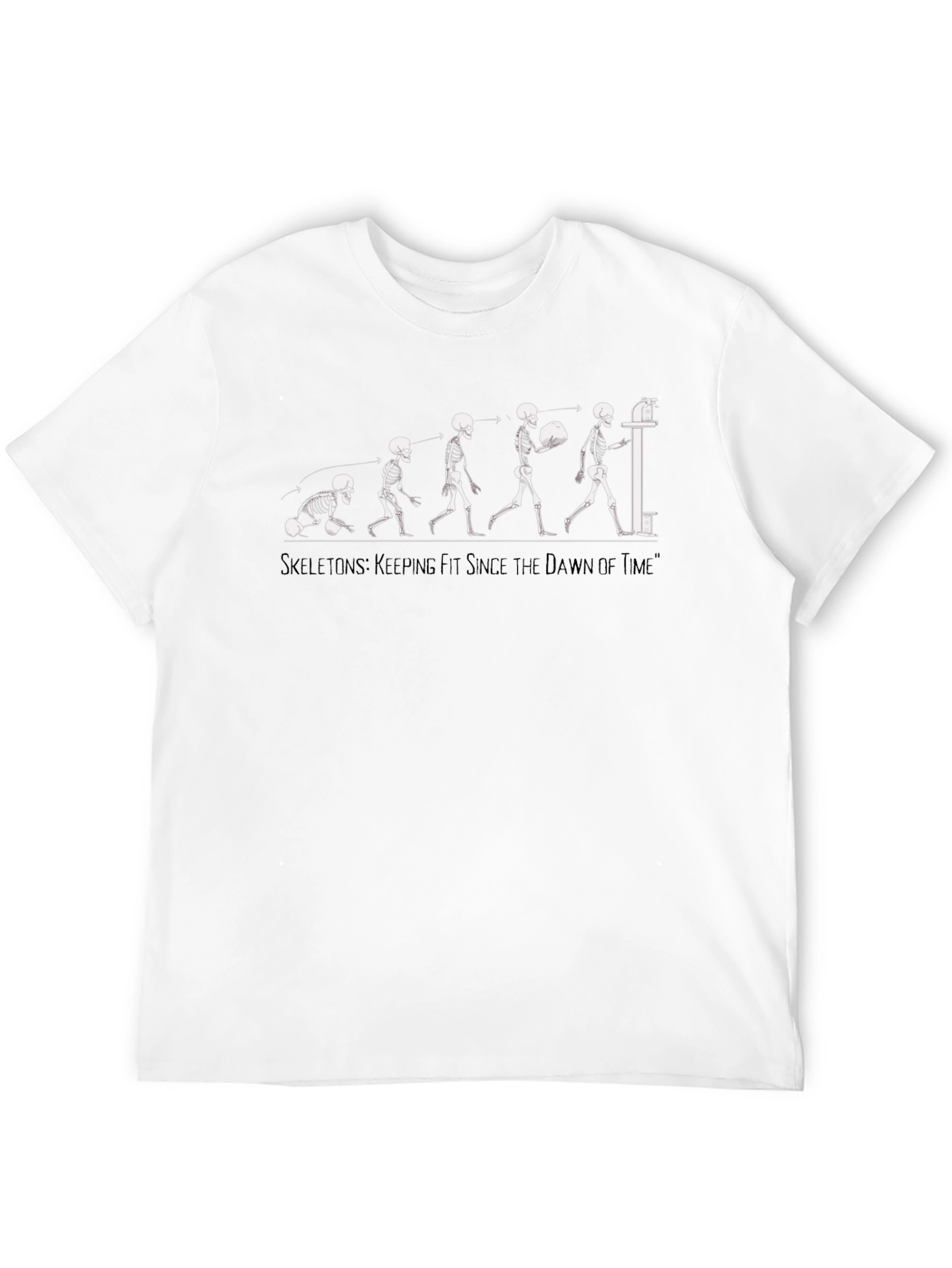 Skeletons Evolution Fitness Black T-Shirt
