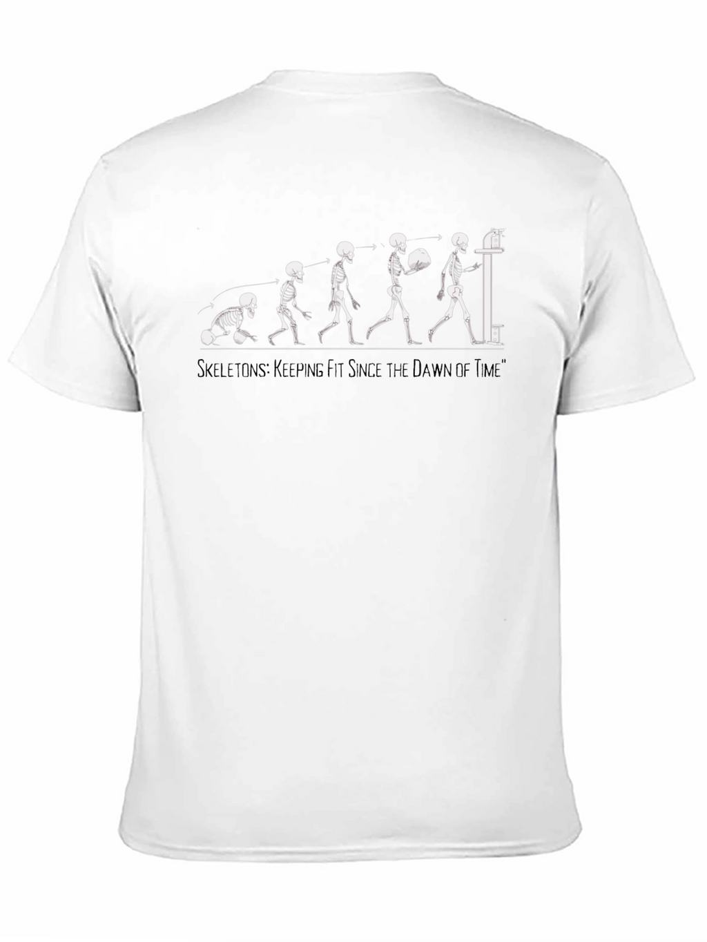 Skeletons Evolution Fitness Black T-Shirt