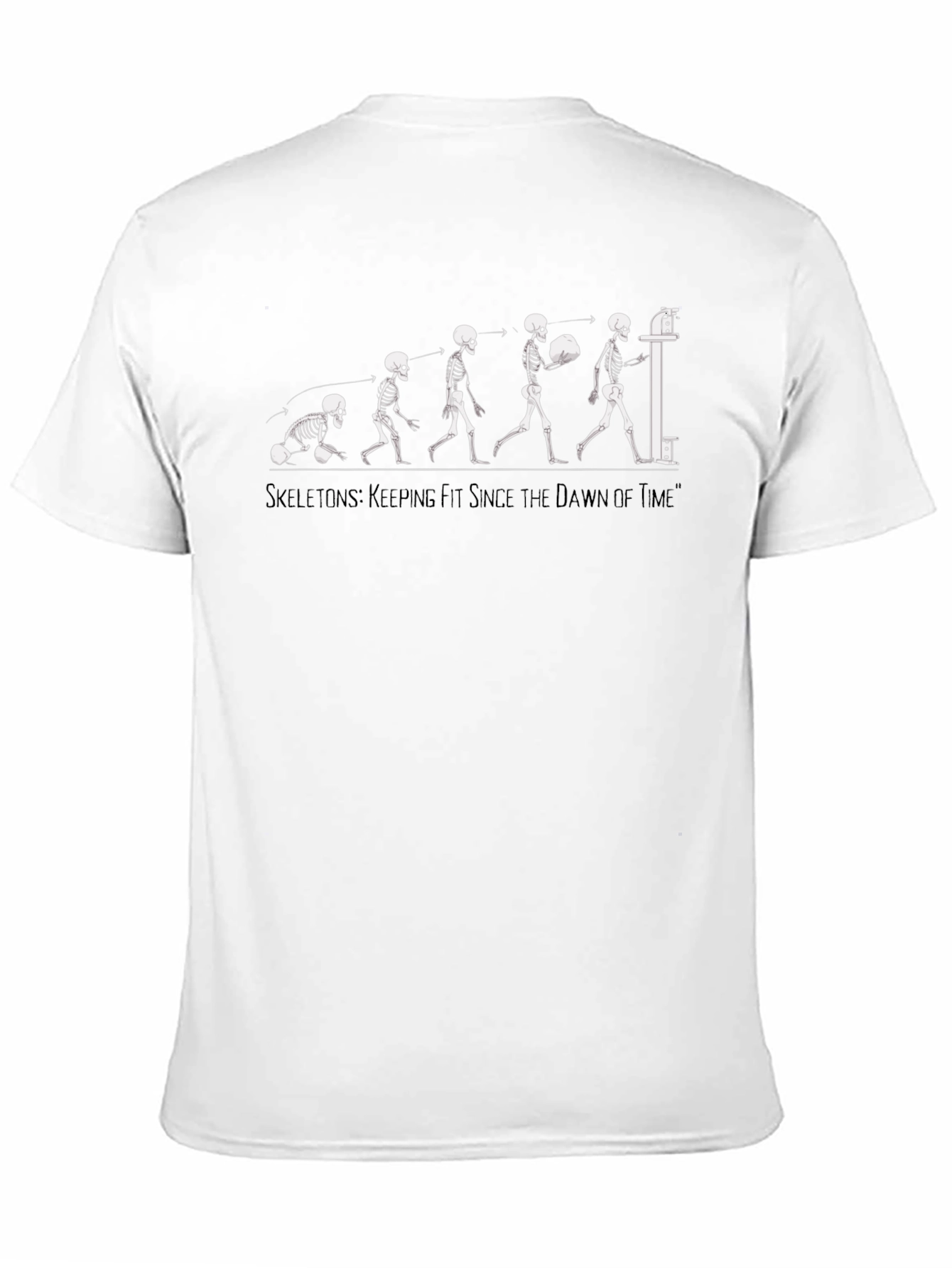 Skeletons Evolution Fitness Black T-Shirt
