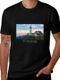 Maine Lighthouse Graphic Tee