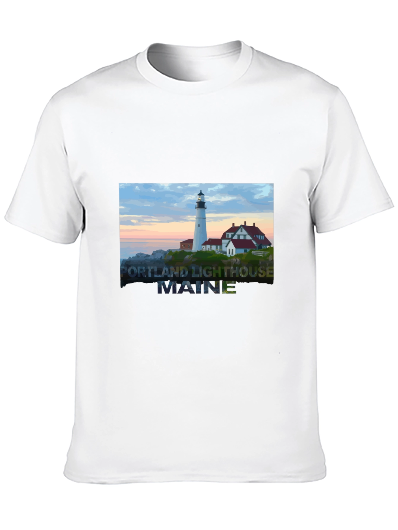 Maine Lighthouse Graphic Tee
