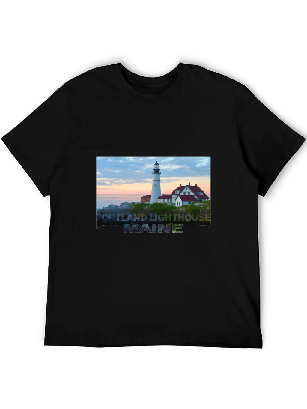 Maine Lighthouse Graphic Tee