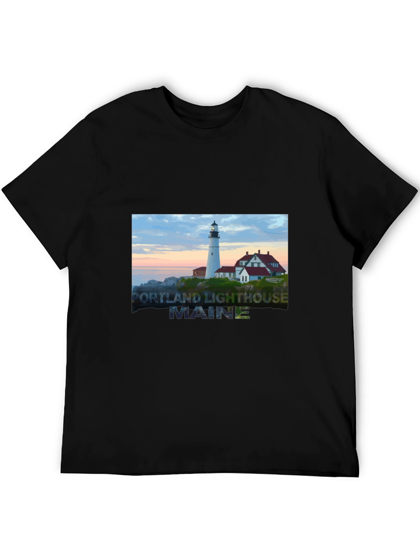 Maine Lighthouse Graphic Tee