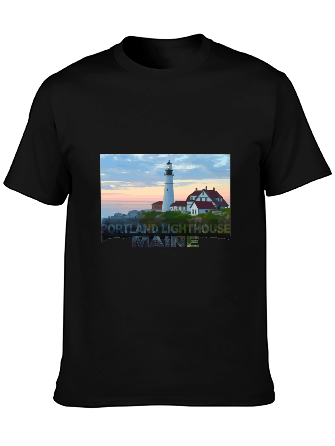 Maine Lighthouse Graphic Tee