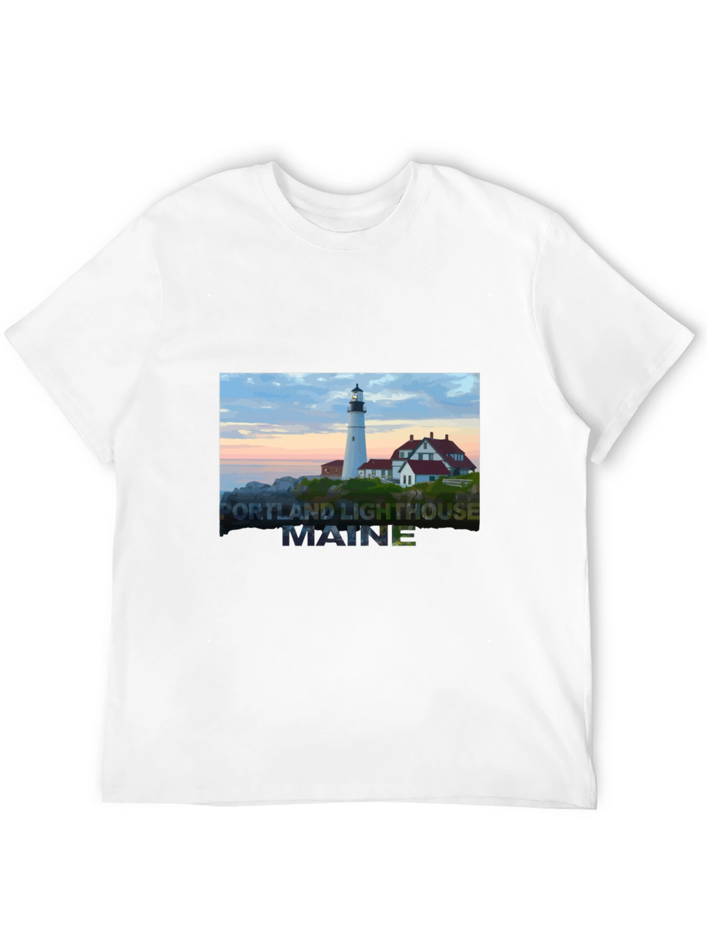 Maine Lighthouse Graphic Tee