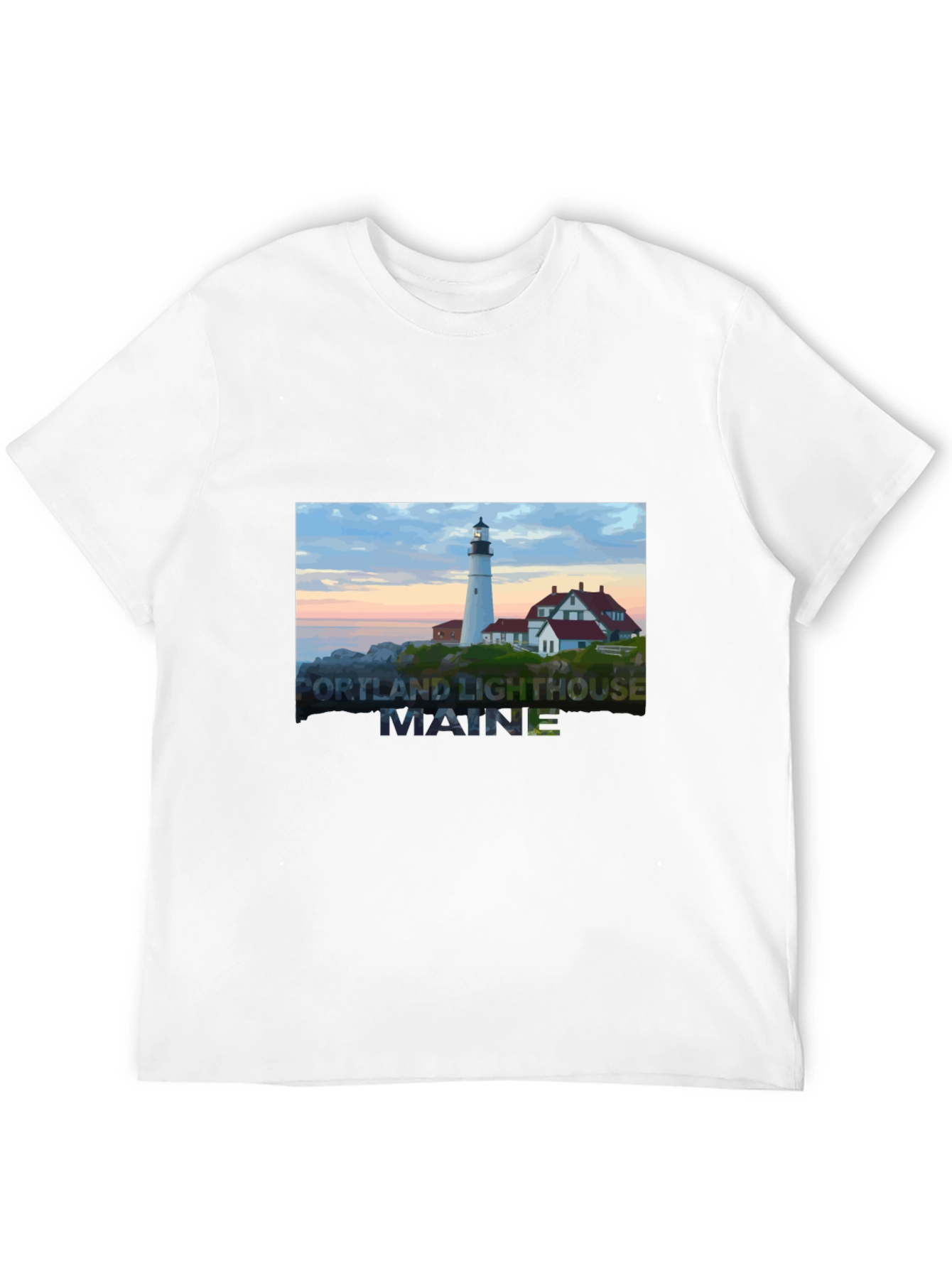 Maine Lighthouse Graphic Tee