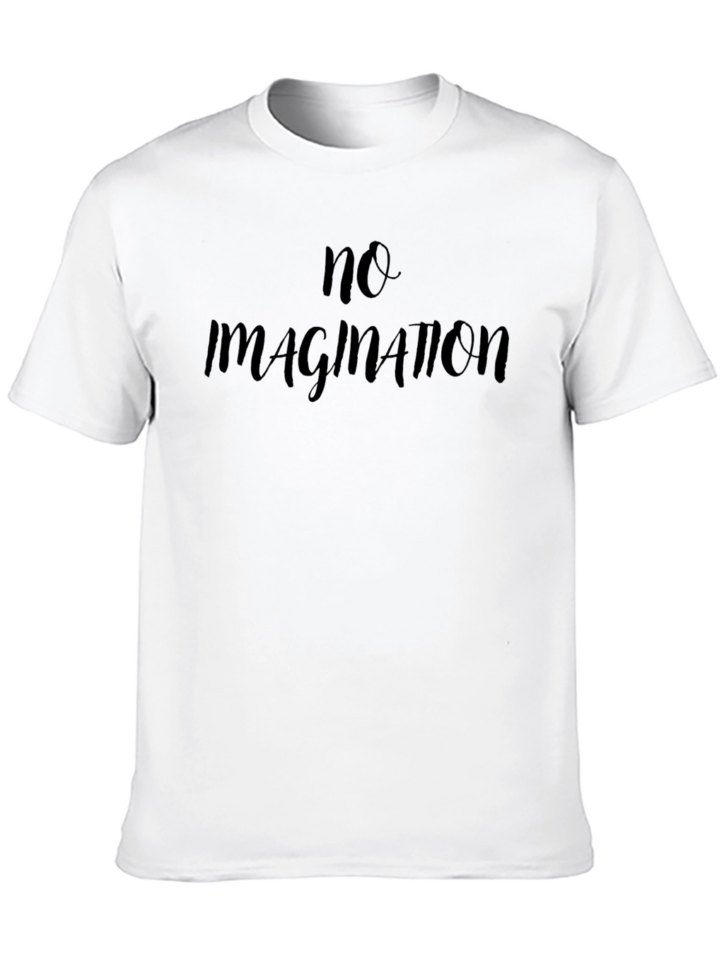 No Imagination Black T-Shirt Graphic Tee